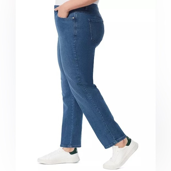 GLORIA VANDERBILT Blue Straight Leg Plus Size Amanda Jeans Size 14 GUC - Picture 12 of 16